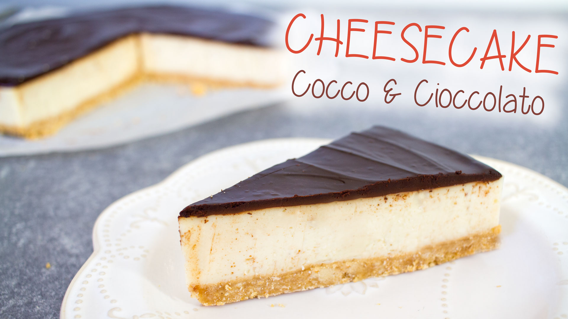 Cheese Cake Al Cocco E Cioccolato Il Goloso Mangiar Sano