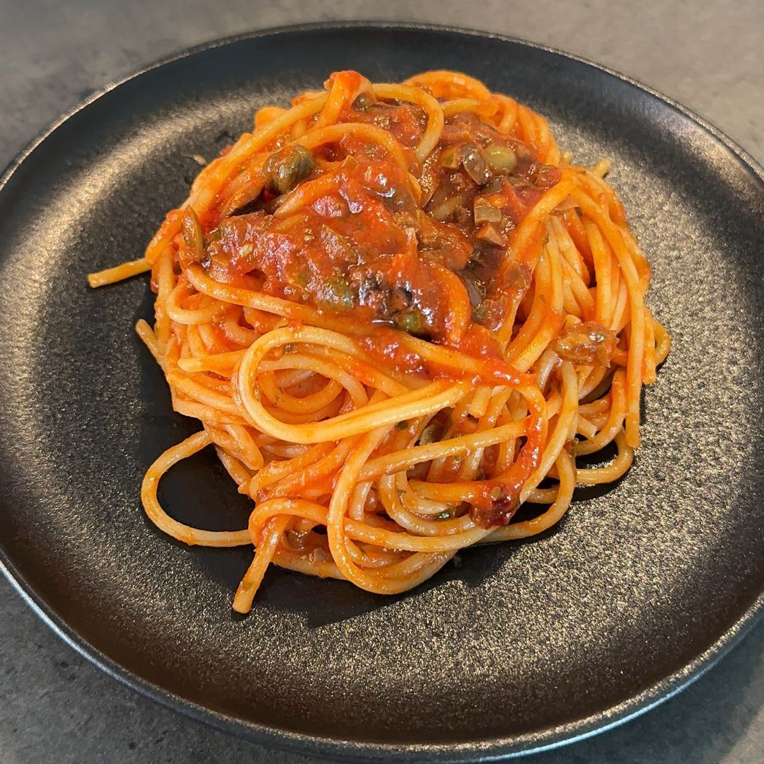 Spaghetti al pomodoro pompati